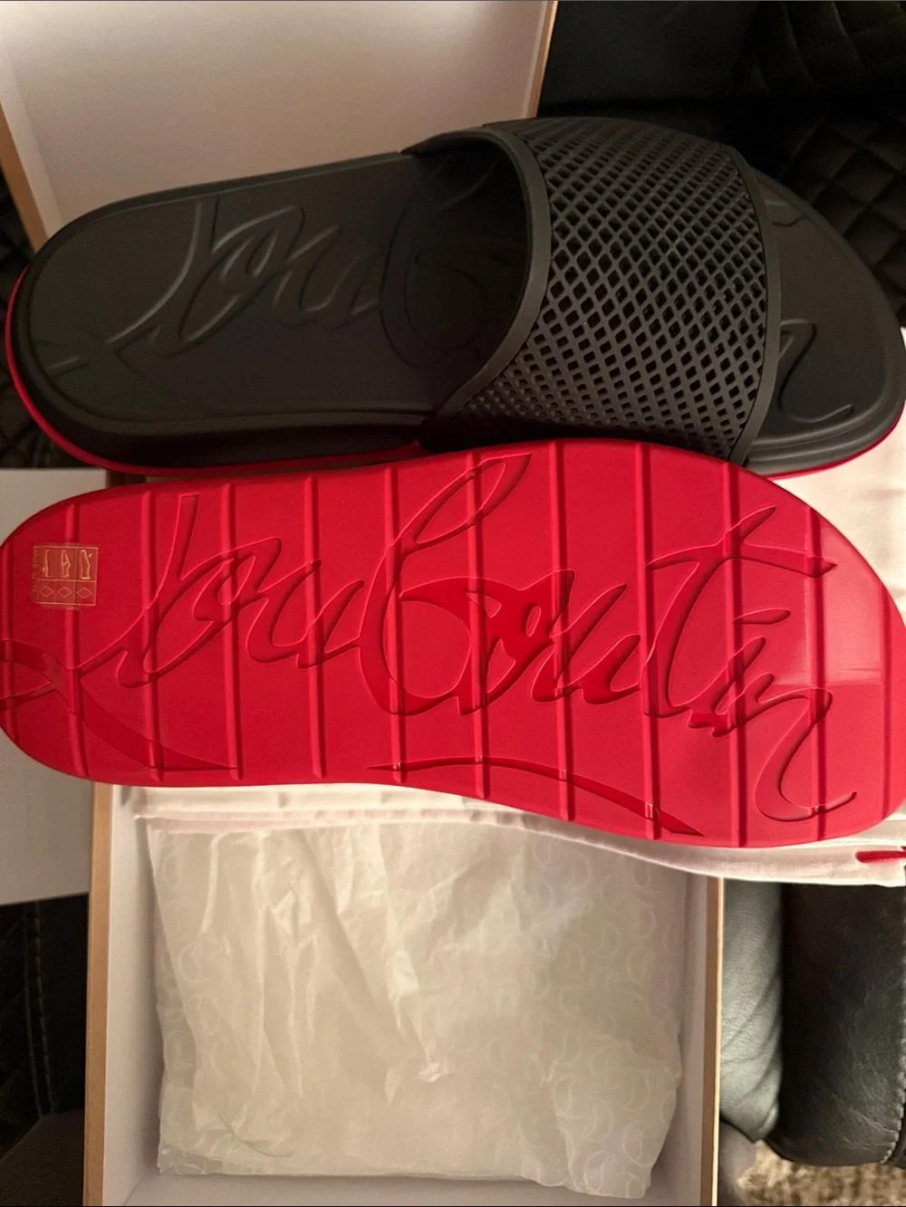 Christian Louboutin Men's Easy Breezy slides $495 NIB Sz 41